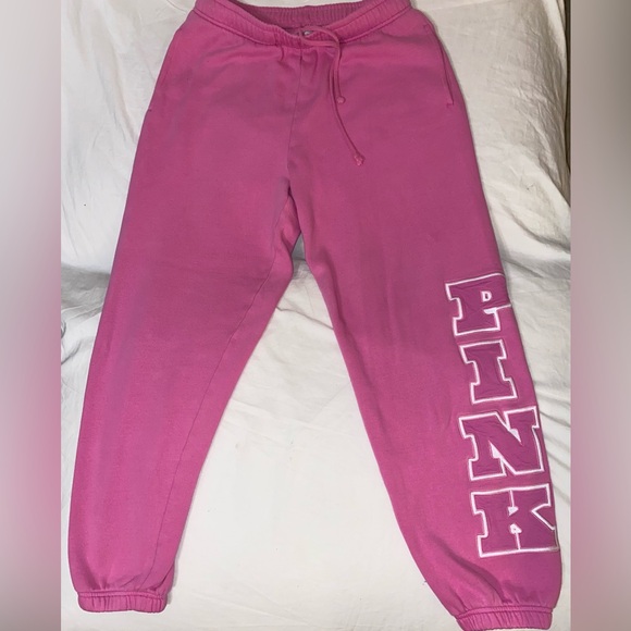 Victoria's Secret PINK & White drawstring sweats - Picture 5 of 6